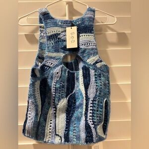 Sea New York Blue and White Knit Top
